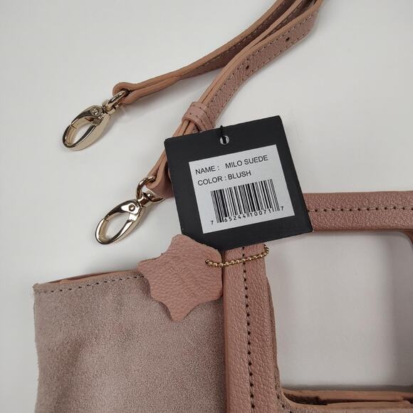 Minimalist TMRW STUDIO Milo Suede Fold Over Clutch Day to Night 3 in 1 Handbag - Picture 9 of 9